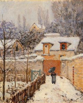Alfred Sisley : Snow at Louveciennes III